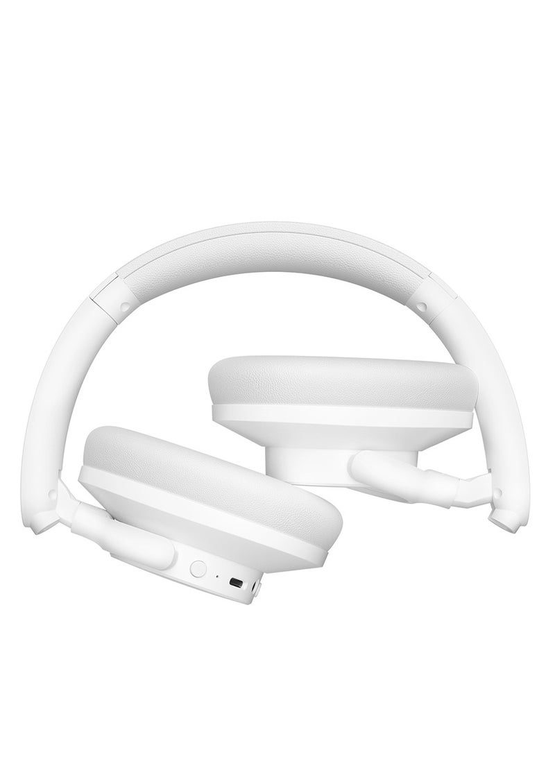 Tronsmart Sounfii Q20 Active Noise Cancelling Headphones, Wireless Over Ear Bluetooth Headphones, 60H Playtime, Rich-Detailed Sound, Customize EQ, Comfort Fit Ear Cups, for Travel, Home Office(White) - Image 3