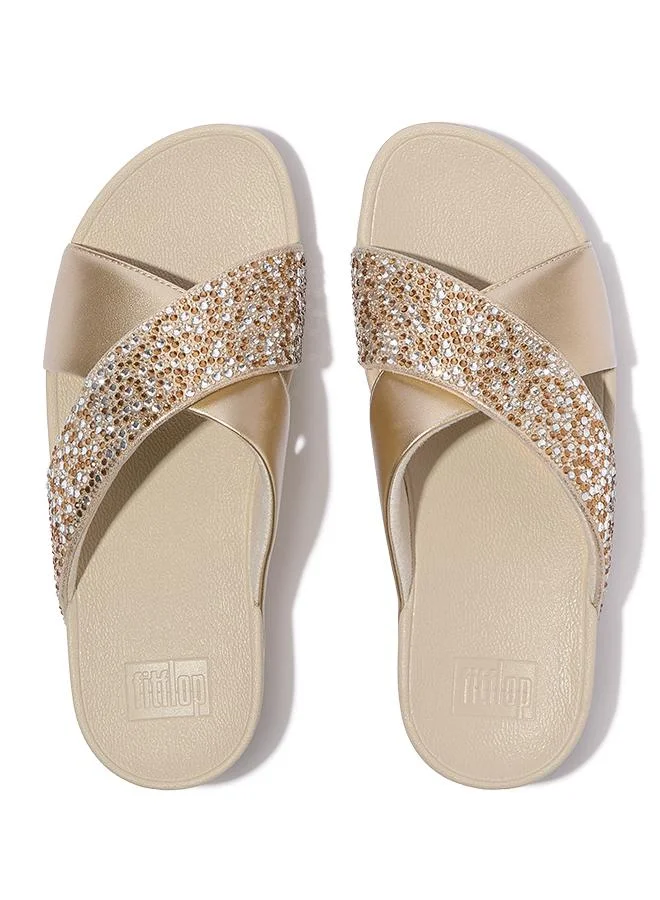 فيت فلوب LULU CRYSTAL-MIX  METALLIC CROSS SLIDES