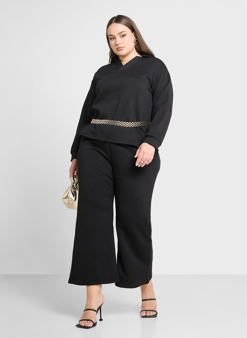 Ginger Plus Polo Neck Ribbed Coord Set - Image 5