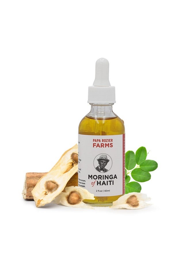 Papa Rozier Farms Moringa Oil Of Haiti 2Oz Grown On Our Farms Crushed In Our Farmhouse In Brooklyn Undiluted Cold Pressed And Unrefined For Hair Skin Eyelashes Eyebrows & Nails From Papa Rozier Farms - Image 1