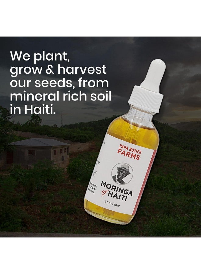 Papa Rozier Farms Moringa Oil Of Haiti 2Oz Grown On Our Farms Crushed In Our Farmhouse In Brooklyn Undiluted Cold Pressed And Unrefined For Hair Skin Eyelashes Eyebrows & Nails From Papa Rozier Farms - Image 2