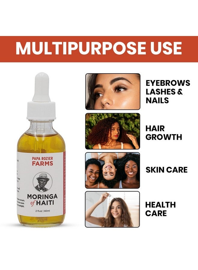 Papa Rozier Farms Moringa Oil Of Haiti 2Oz Grown On Our Farms Crushed In Our Farmhouse In Brooklyn Undiluted Cold Pressed And Unrefined For Hair Skin Eyelashes Eyebrows & Nails From Papa Rozier Farms - Image 3