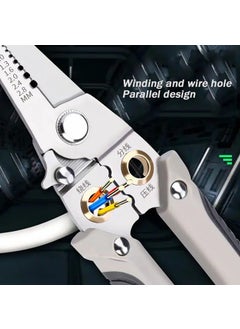 MOYESTA MOYESTA 6in1 Wire Stripper and Cutter Pliers Tools For Electricians Wire and Cable Stripping Cutting Winding Crimping Precision Stainless Steel Hand Tool for Electrician Decrustation Tool  - Image 4