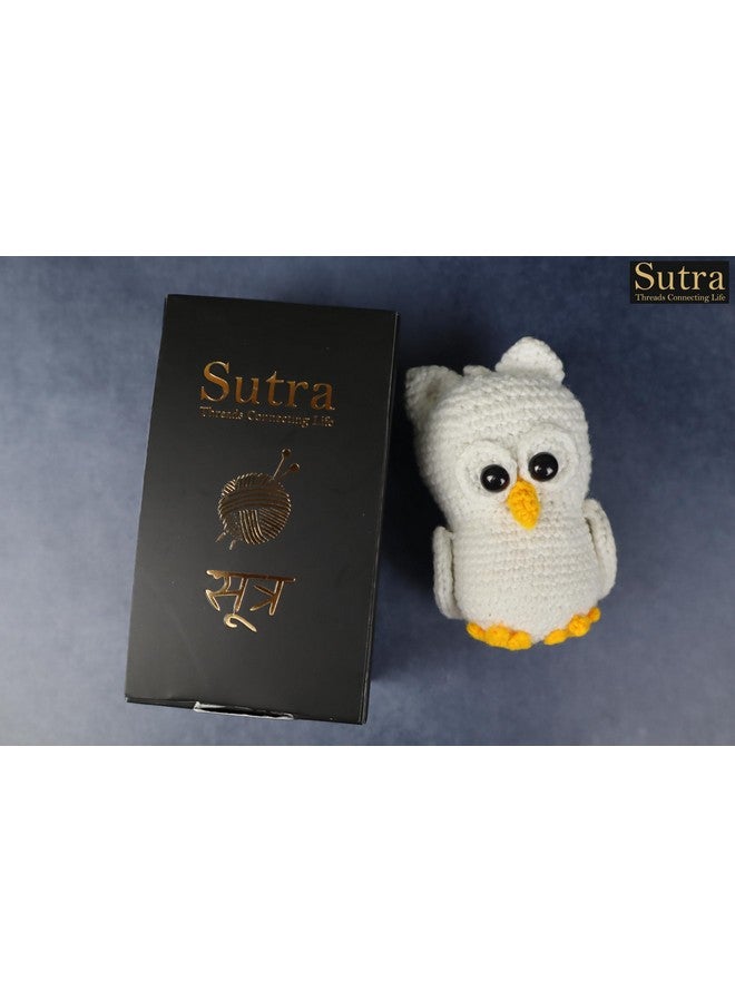 سوترا لعبة كروشيه على شكل بومة بيضاء صغيرة من سوترا | لعبة أميجورومي محشوة على شكل بومة لطيفة | هدية بومة بيضاء جميلة مصنوعة يدويًا لأعياد الميلاد والمناسبات | ألعاب ناعمة مقاس 4 × 3 بوصات للأطفال البنات والأولاد - Image 3