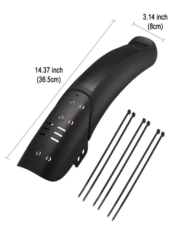 JSCARLIFE Universal MTB Mudguards Set - Adjustable Front/Rear Bicycle Fenders for 20"-29" Wheels, Fat Tire & Gravel Bikes, w/12 Heavy-Duty Zip Ties - Image 2