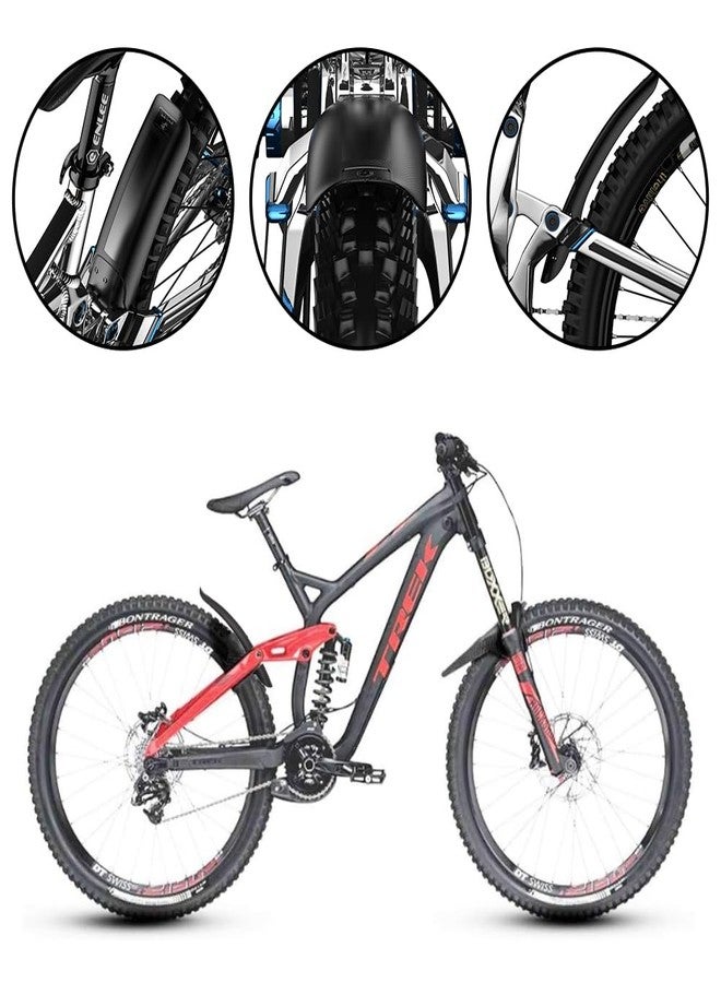 JSCARLIFE Universal MTB Mudguards Set - Adjustable Front/Rear Bicycle Fenders for 20"-29" Wheels, Fat Tire & Gravel Bikes, w/12 Heavy-Duty Zip Ties - Image 4