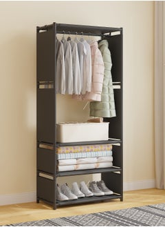 ALMUFARREJ Black Stylish and Durable Clothes Hanger and Organizer with Shelves  - Image 1