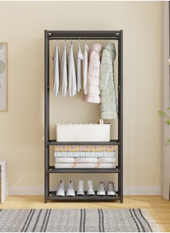 ALMUFARREJ Black Stylish and Durable Clothes Hanger and Organizer with Shelves  - Image 2