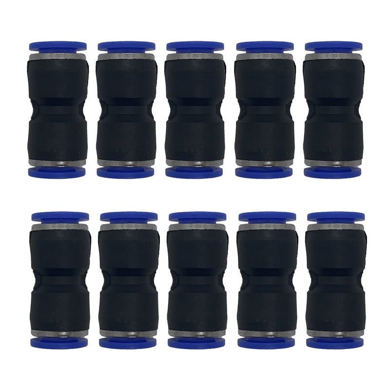 ROZESAZZ zjxed 10mm OD x 10mm OD Pneumatic quick Connector Push to Connect fittings Straight pneumatic push to connect fitting (Pack of 10) - Image 1