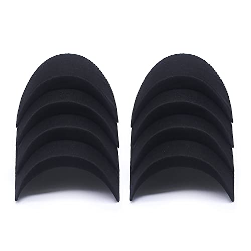 SEMINI 4 Pairs Black Covered Set-in Shoulder Pads Sewing Foam Pads for Blazer Suit Coat Jacket Clothes - Image 4