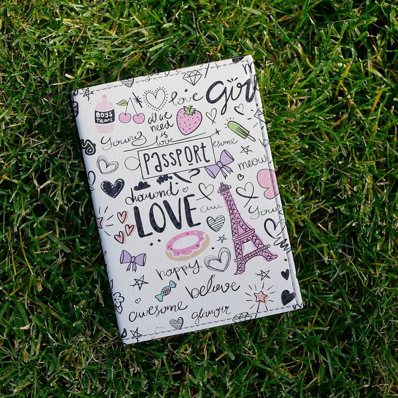 Quttie Passport Cover for Kids, Women and Men, Cute Travel Passport Holder (Paris Pattern) - Image 5