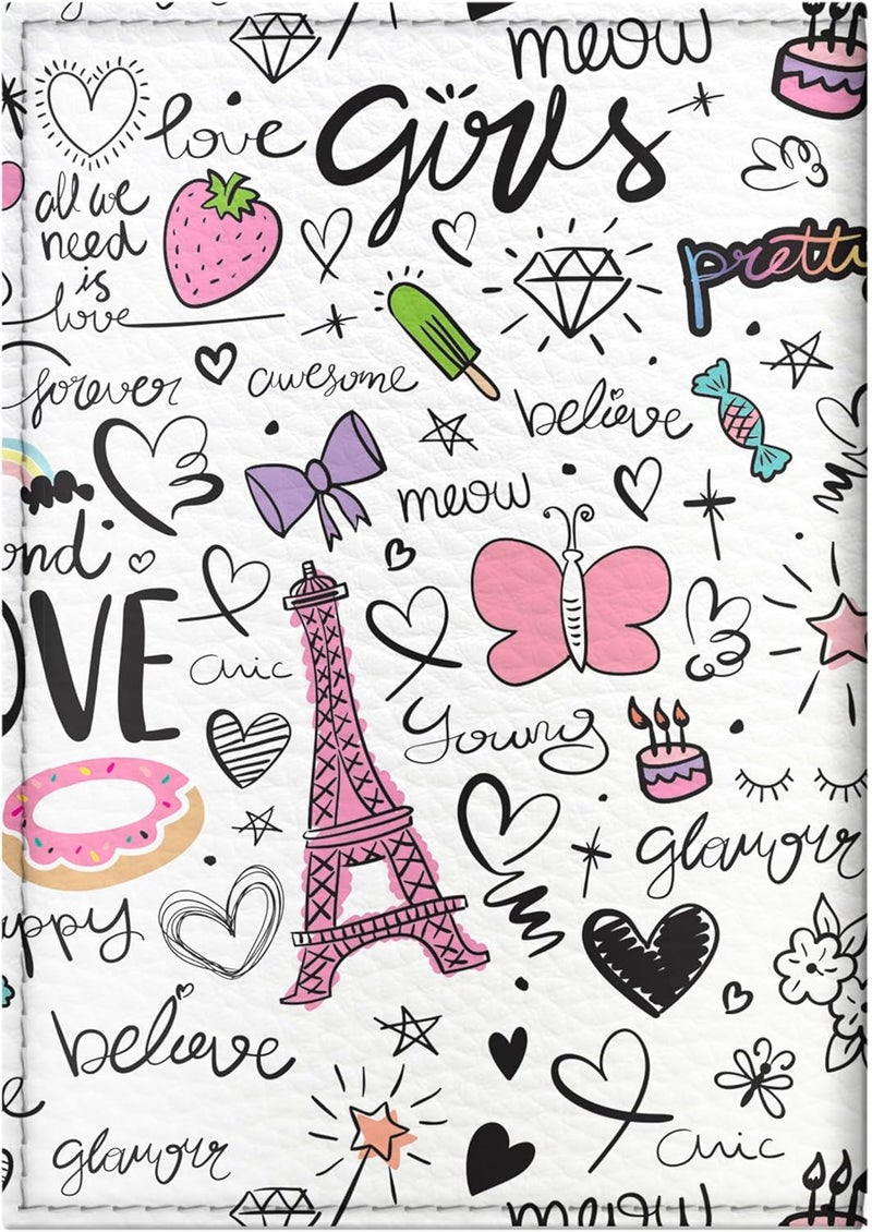 Quttie Passport Cover for Kids, Women and Men, Cute Travel Passport Holder (Paris Pattern) - Image 3