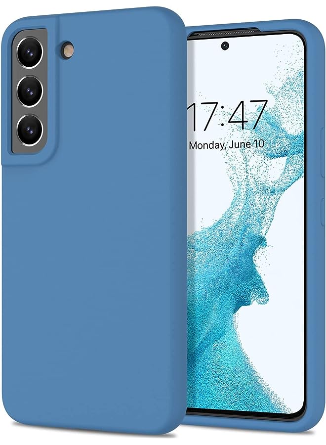 YoYoTech Liquid Silicon Case Compatible with Samsung Galaxy S22 Plus, Shock-Proof Soft Gel Rubber Matte Finish Cover designed for Samsung Galaxy S22 Plus 6.6’ (2022)- Blue - Image 1