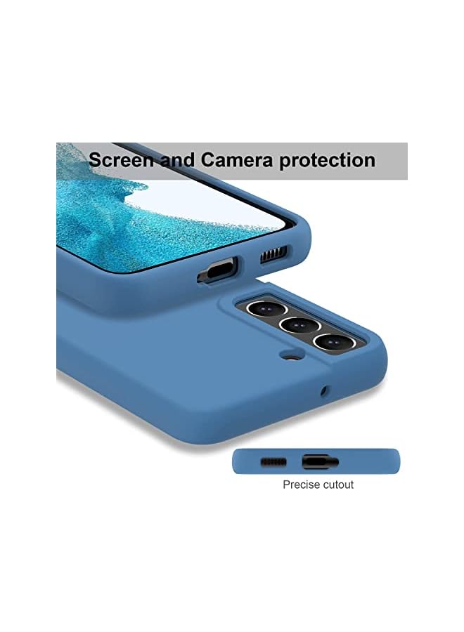 YoYoTech Liquid Silicon Case Compatible with Samsung Galaxy S22 Plus, Shock-Proof Soft Gel Rubber Matte Finish Cover designed for Samsung Galaxy S22 Plus 6.6’ (2022)- Blue - Image 5