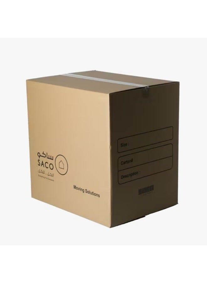 Saco 5 Piece 3-Ply Cardboard Box for Moving and Storage Brown Packaging Box Cardboard Packaging Box Storage Box RSC610 61x46x61 cm - Image 3