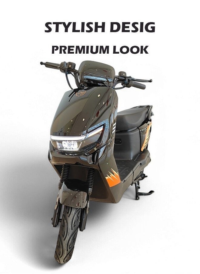 Windhorse Electric Scooter with 1500W Motor| 60V 20Ah Batter| 60km/h Max Speed| 50km Range| Carbon Alloy Frame| Remote Lock| Under-Seat Storage| 14-Inch Tires| Disc Brakes| 3-Speed Modes  - Image 2