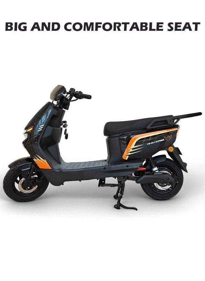 Windhorse Electric Scooter with 1500W Motor| 60V 20Ah Batter| 60km/h Max Speed| 50km Range| Carbon Alloy Frame| Remote Lock| Under-Seat Storage| 14-Inch Tires| Disc Brakes| 3-Speed Modes  - Image 3