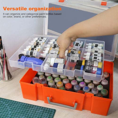 Evemodel 1set Model Paint Organizer with 60 Holes Diameter 325mm Pigment Bottle Storage Suitcase Duallayer Portable Box SN03S Miniature Paint Storage - Image 3