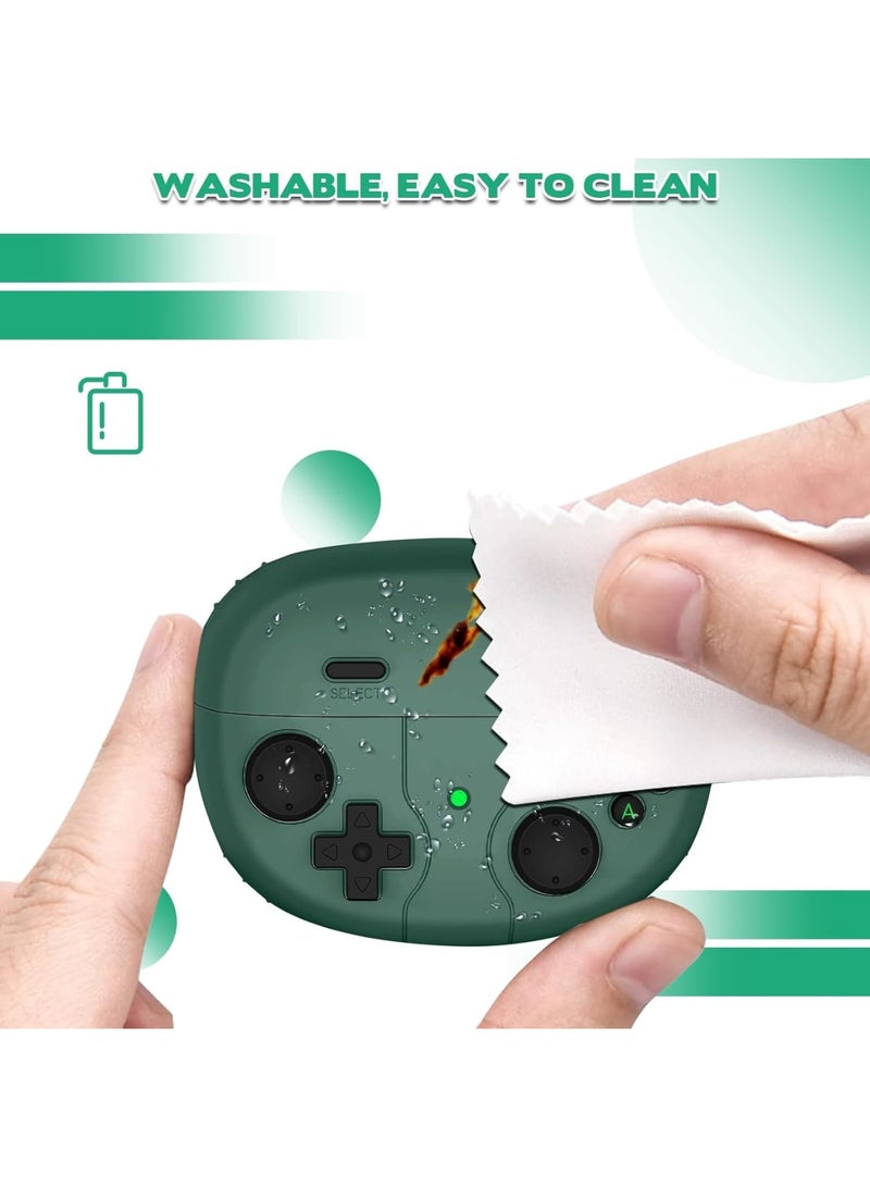 SOLARAE Game Consoles Silicone case for Bose Ultra Open Earbuds 2024, Shockproof Protective Case with Hooks, Silicone Full Protective Skin Cover for Bose Ultra Open Earbuds 2024, Green - Image 5