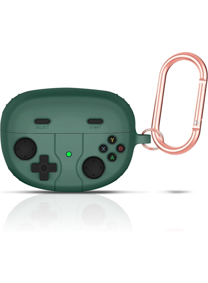 SOLARAE Game Consoles Silicone case for Bose Ultra Open Earbuds 2024, Shockproof Protective Case with Hooks, Silicone Full Protective Skin Cover for Bose Ultra Open Earbuds 2024, Green - Image 1