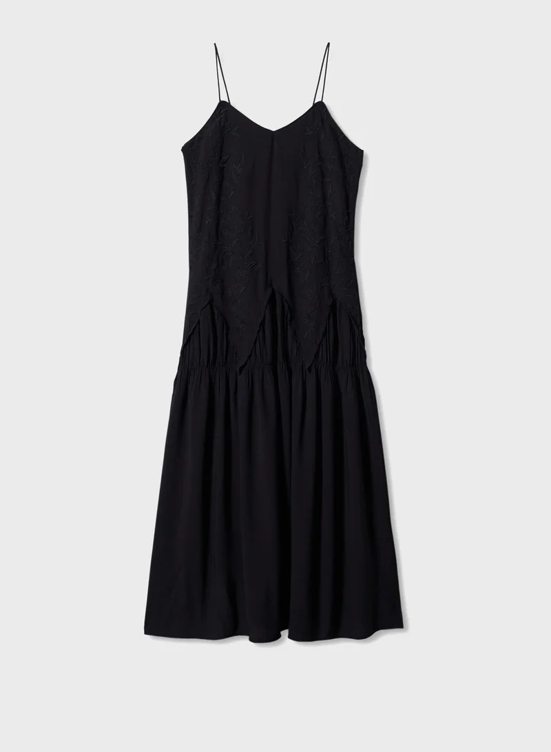 MANGO Youth Embroidered Maxi Dress
