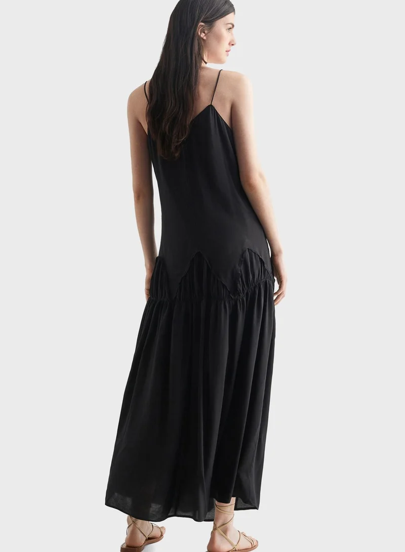 MANGO Youth Embroidered Maxi Dress