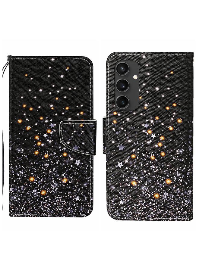 اس-توب جراب لهاتف Samsung Galaxy S24 FE 5G، جراب هاتف جلدي قلاب برسومات ملونة ثلاثية الأبعاد - Image 1