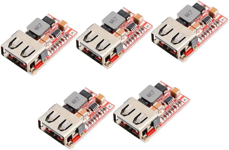 5V 3A USB Step Down Power Module 6-24V to 5V DC Converter 5PCS for Charging Electronics - Image 1