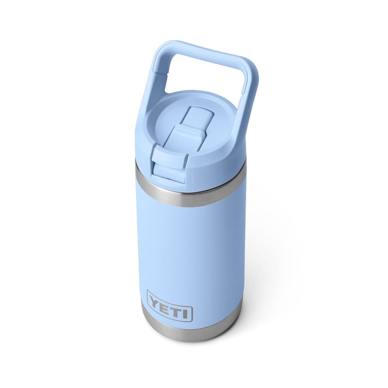 YETI Rambler Jr. 12 oz Kids Bottle  with Straw Cap  Big Sky Blue - Image 4