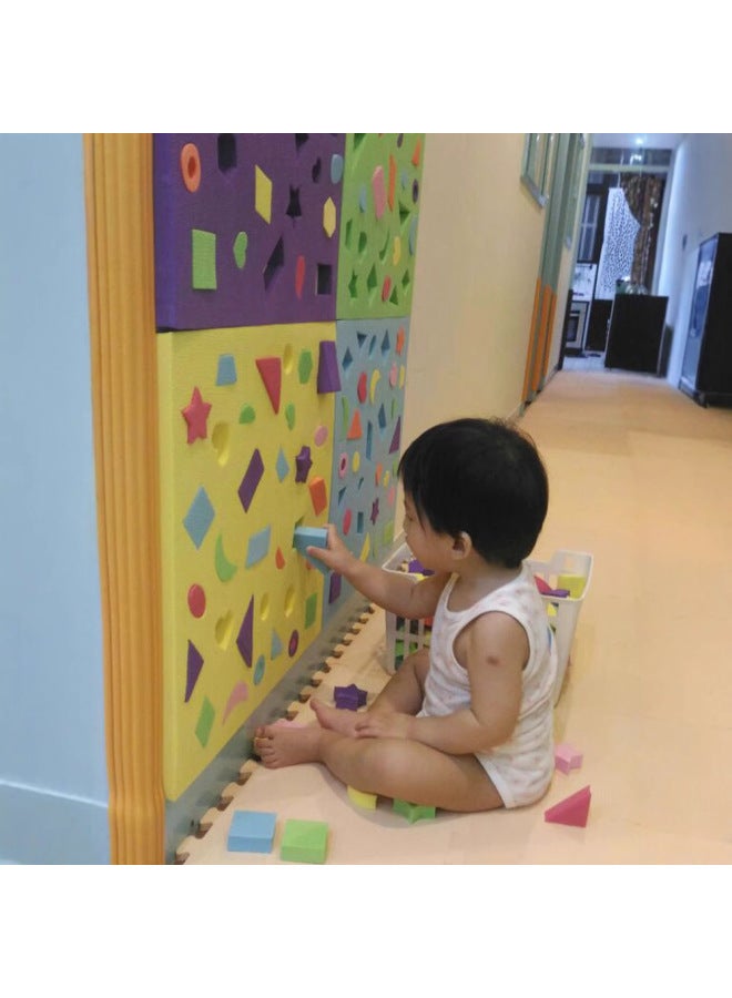 Kindergarten Wall Building Blocks Shape Matching EVA Foam Splicing Puzzle Area Soft Building Blocks Wall Children's Toys-Color:Ocean Style - Image 3
