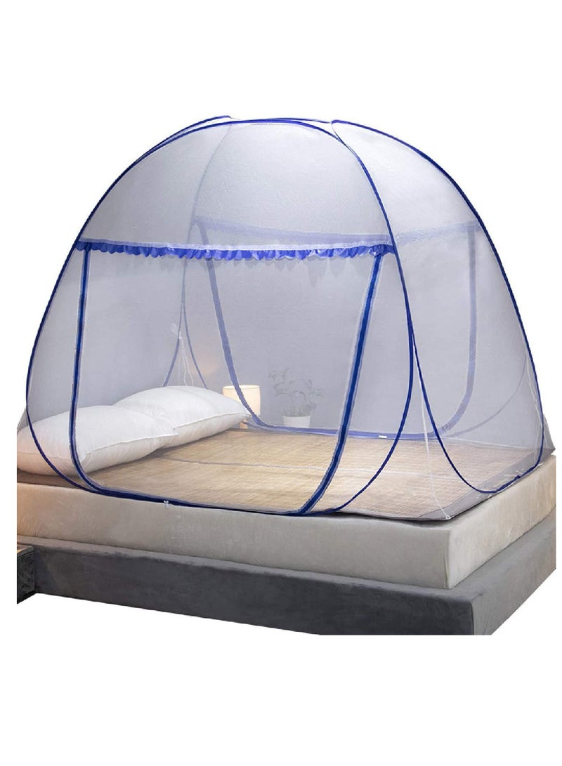 KASTWAVE Mosquito Nets 180 * 200 * 150cm Portable Tent Travel Double Door Zipper Bed Net Easy Installation Fine mesh for Bedroom Outdoor Camping No Hooks No Chemicals - Image 1