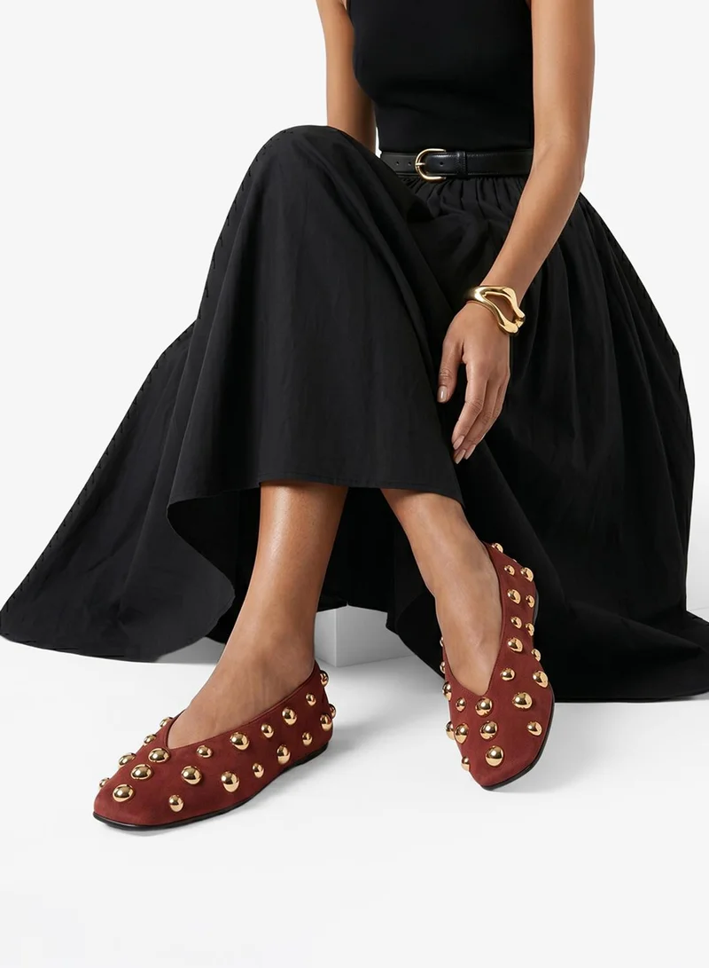Fathom St Suede Ballerinas