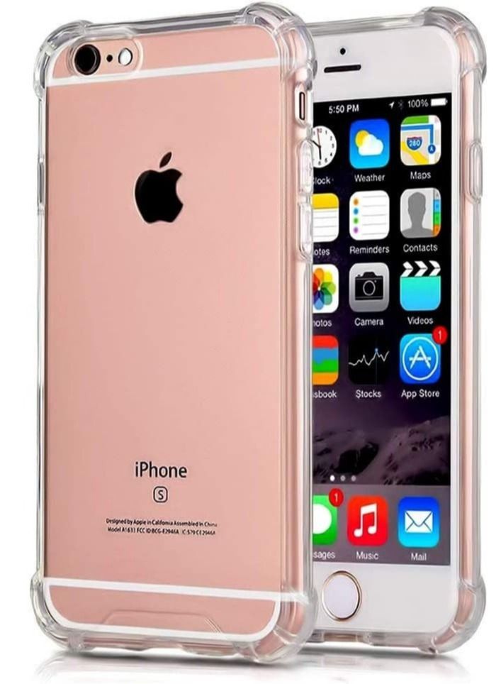 iPhone 6 and 6s Clear Case Shockproof Reinforced Corners Transparent Soft Ultra Slim TPU Back Cover 4.7 inch - Image 1
