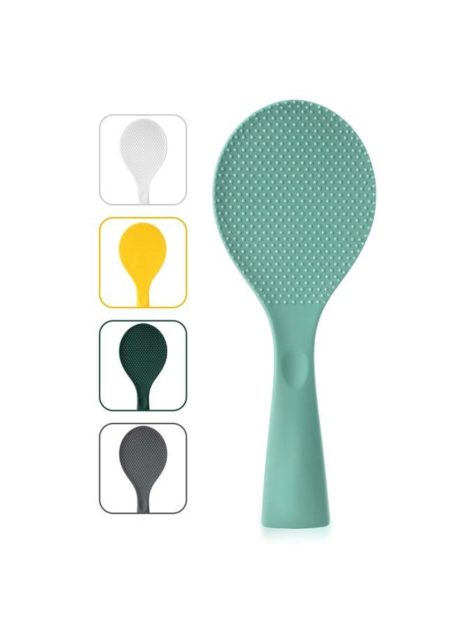 FireKylin Rice Paddle, Silicone Standing Rice Spatula with Non Stick Rice Spoon Paddle Heat Resistant Rice Cooker Spoon, Serving Spoon for Rice(Tiffany) - Image 1