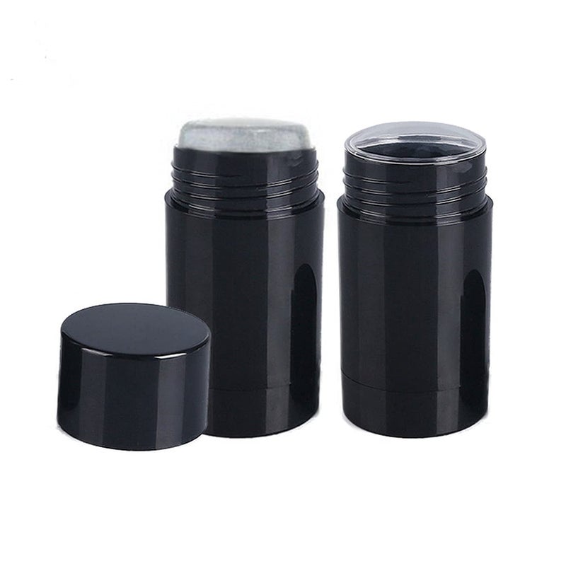 Healthcom 10 Pack 30Ml Empty Round Deodorant Containers 1 Oz Twist Up Filling Stick Deodorant Container Plastic Deodorant Bottles Refillable Lip Balm Tube For Lipstick Crayon Chapstick Diy Make Own - Image 1