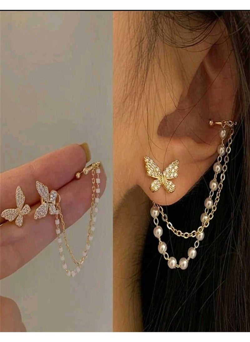 Shein 1 Pair Fashionable , butterfly l Earrings, Suitable For Women For Party, Date, Daily Wear - Image 4
