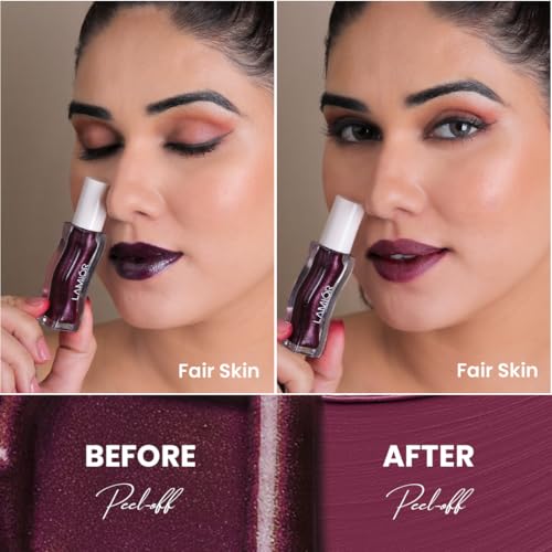 LAMIOR All Day Strong Peel-Off Lip Tattoo Kit | Long Lasting No-Fade Lip Stain | India’s First Matte Finish Peel-Off Lip Tint | Waterproof, Transfer-Proof & Ultra Hydrating | Vegan (Whimsical Masque) - Image 2