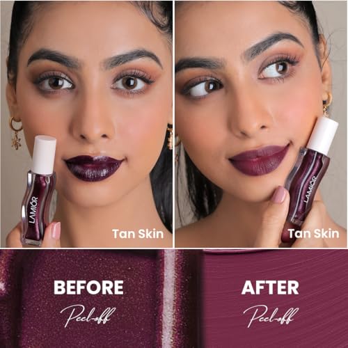 LAMIOR All Day Strong Peel-Off Lip Tattoo Kit | Long Lasting No-Fade Lip Stain | India’s First Matte Finish Peel-Off Lip Tint | Waterproof, Transfer-Proof & Ultra Hydrating | Vegan (Whimsical Masque) - Image 3