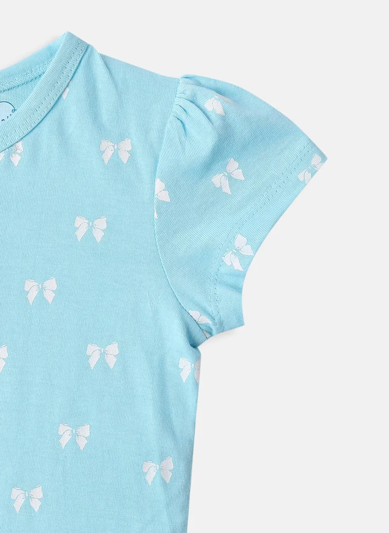 Nautinati Nautinati Girls Cotton Printed Pack of 2 Top