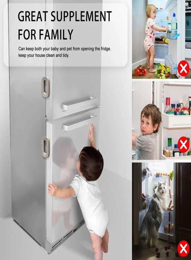 Bitnex Child Safety Door Locks,Self Adhesive Cabinet Locks and Refrigerator Fridge Freezer Door Lock with Strong Adhesive,No Drill, Easy Install Toddler Proof Latch for Fridge, Freezer, Cabinets, and Appliances - Image 3