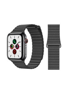 Stylish Leather Band For Apple Watch Series 5/4/3/2/1 Black