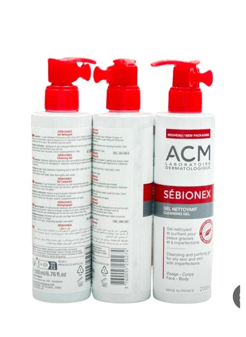 ACM Cleansing Gel for Oily Skin - 200ml, 2 pieces,