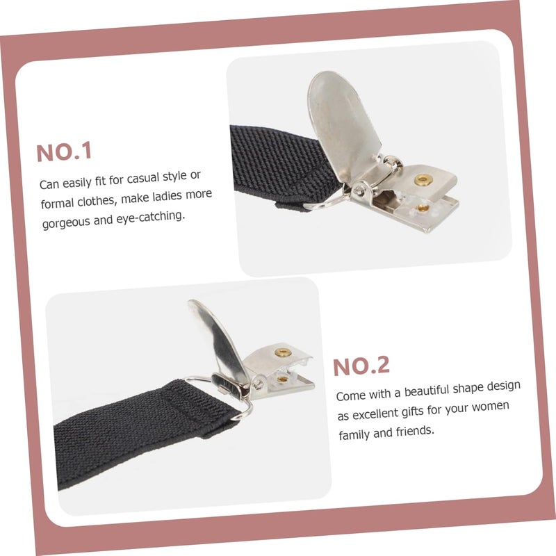 2Pcs Elastic Cardigan Clips Retro Sweater Clips for Scarf and Collar Versatile Hat Clip for Travel Classic and Elegant Design for Sweaters Dresses and Shawls - Image 3