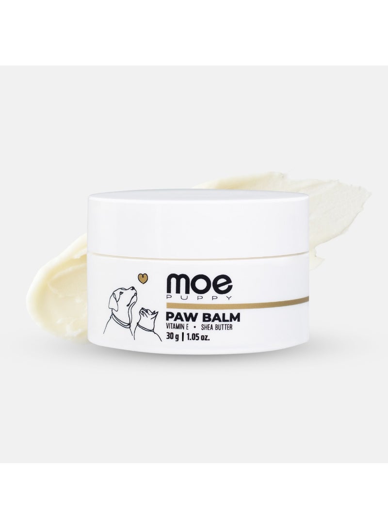 Moe Puppy Moe Puppy Natural Paw Balm for Dogs & Cats | Lick Safe Paw Balm for Cracked & Dry Paws and Nose | Heals, Repairs & Moisturizes Paws, Elbows & Dry itchy nose (30 g) (Pack of 1)  - Image 1