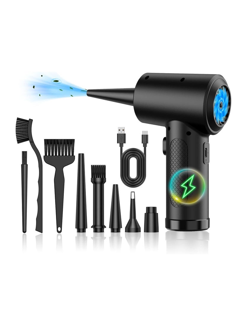 SYOSI - Compressed Air Duster Keyboard Cleaner for Office, Reusable Good Replacement Can Electric 91000RPM Cordless Air Duster PC 7600mAh Electric Duster Keyboard Cleaner for Laptop, Computer - Image 1