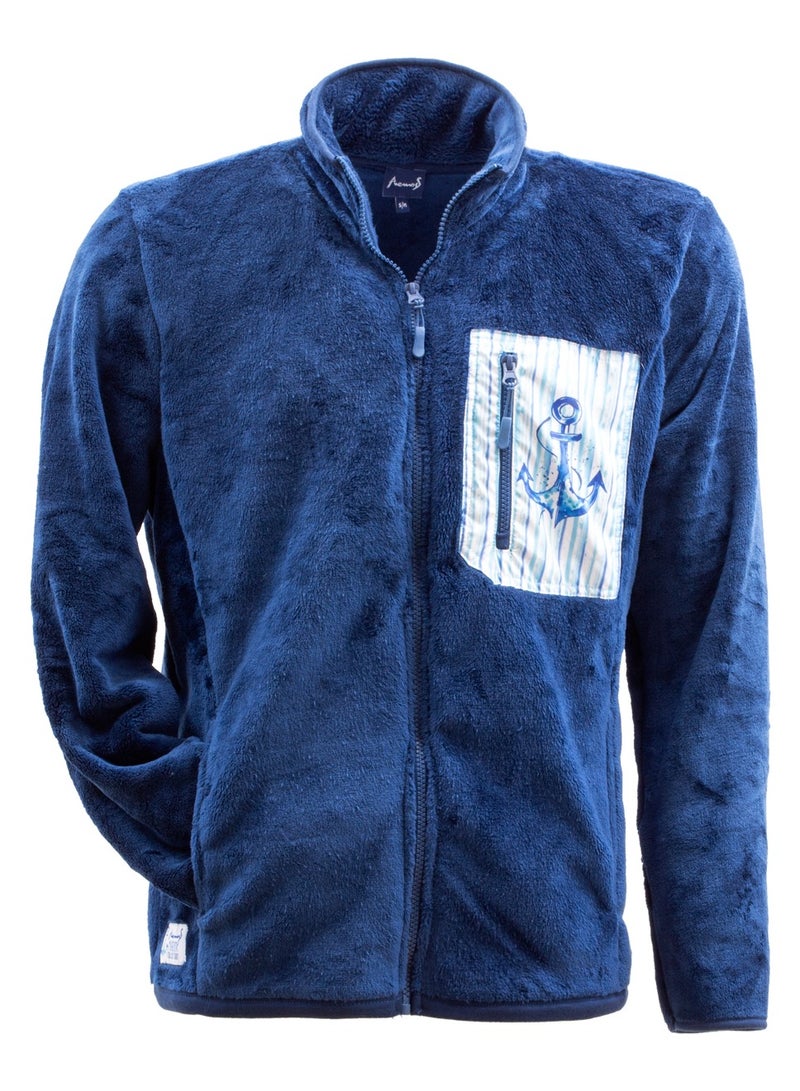 Anemoss Anemoss Mens Fleece Jacket, Full Zip, Flexible, Modern Fit, Lightweight, Breathable, Insulated Men’s Polar Fleece, Mid-Layer Insulation Jacket, Outdoor and Daily Use, In Winter and Spring, Size L-XL - Image 1