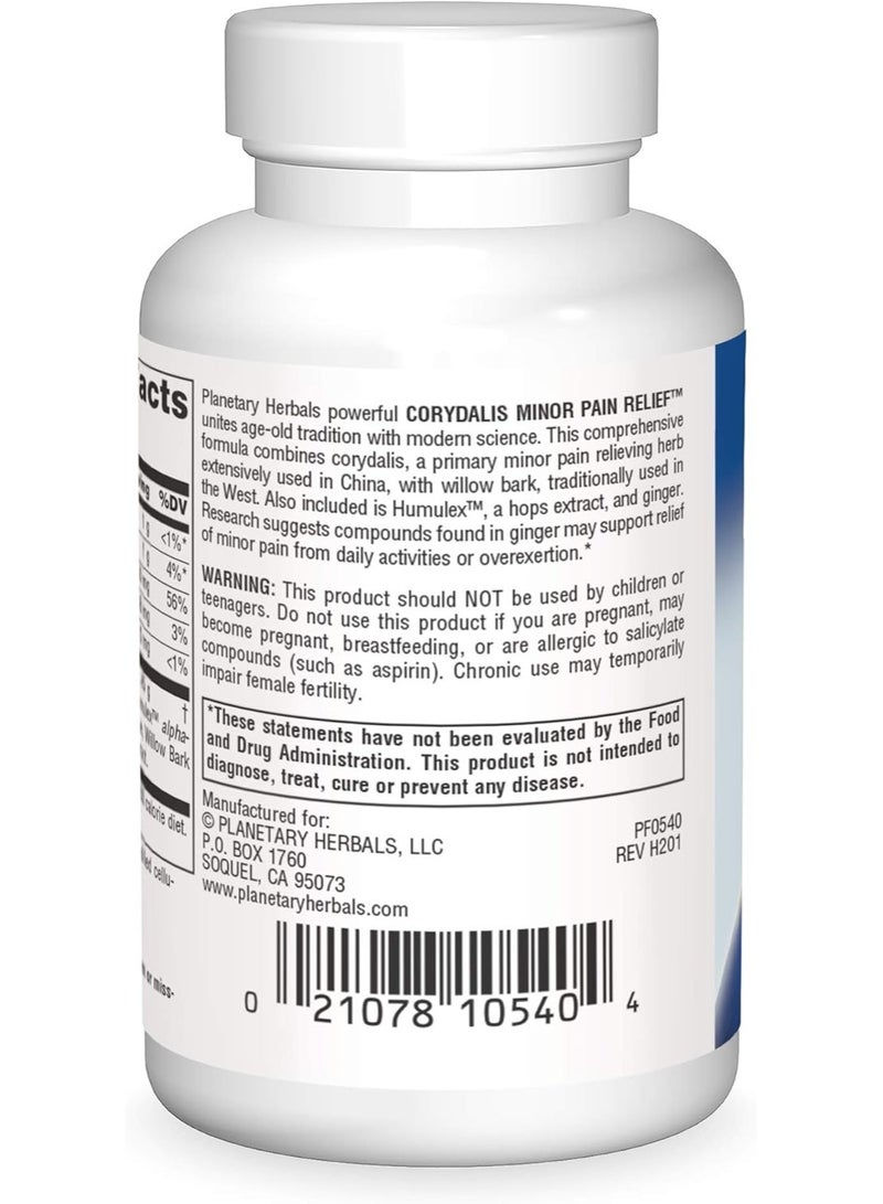 PLANETARY HERBALS Corydalis Minor Pain Relief 750 mg, 30 Tablets – Supports Minor Pain Relief, Cardiovascular Health, with Herbal Ingredients - Image 2