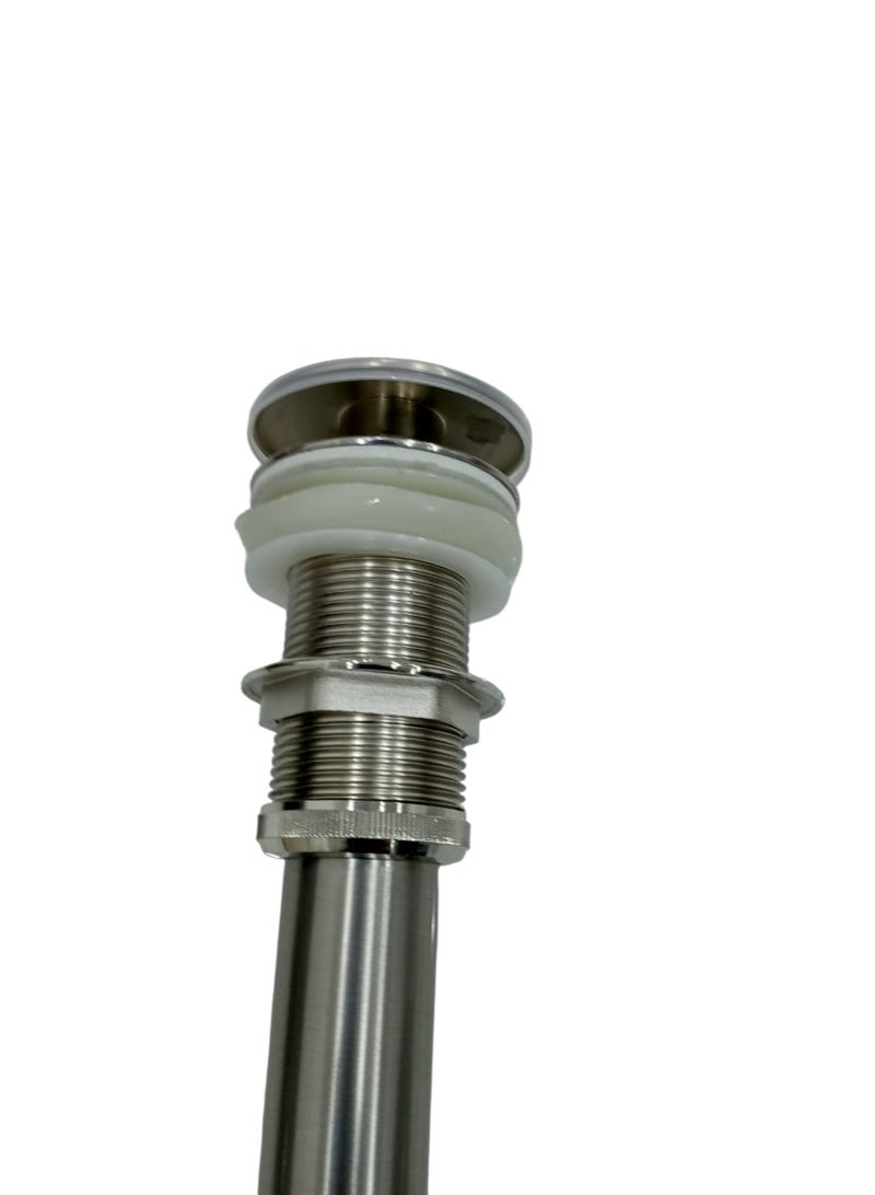 "Brushed Nickel Bathroom Accessories Pop-Up Drain Stopper | Waste Drain for Sinks" - Image 4