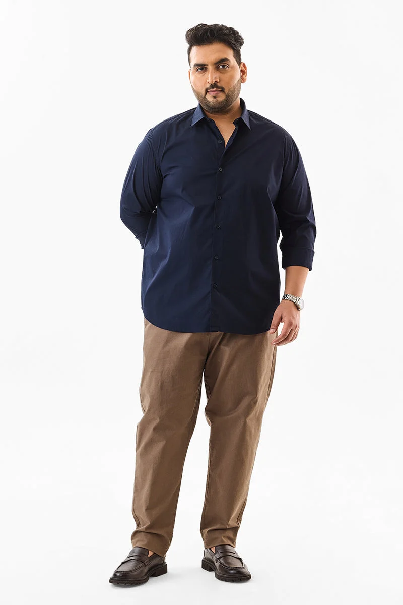 SNITCH Plus Size Regular Fit Stretch Shirt
