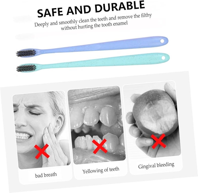 Bamboo Micro Toothbrush Hard Firm 10 Pack Adult Oral Care - Image 5